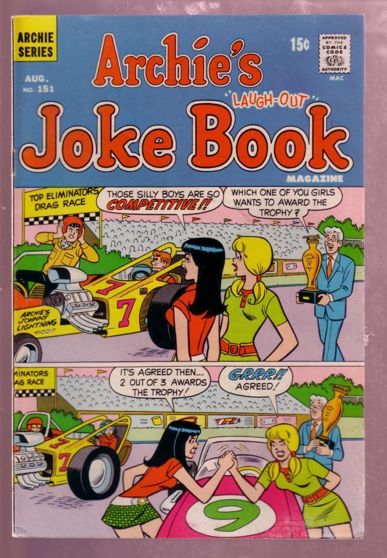 ARCHIE'S JOKE BOOK #151 1970-BETTY-VERONICA---DRAG RACE VG - $36.38