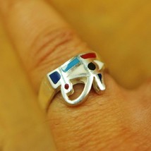 Cute Handmade Adjustable Silver Ring Band of Eye of Horus &quot;Symbol of Protection&quot; - £21.21 GBP