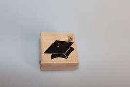 Stampabilities Graduation Cap 02 D1176 Wood Mounted Rubber Stamp - £4.65 GBP