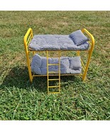 American Girl Pleasant Company Yellow Metal Bunk Bed Fits 18&quot; Doll COMPL... - $903.19 MXN