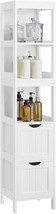 White Ubbc66Wt Vasagle Bathroom Tall Cabinet, Linen Tower,, And Kitchen. - $91.94