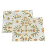 Vintage Fieldcrest Perfection Yellow Green Floral Pair Of Pillowcases Se... - $540.01 MXN