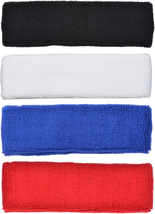 Cosmos 4 PCS Different Color Cotton Sports Basketball Headband - £11.10 GBP