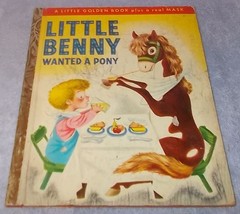  Little Golden Book Little Benny Wanted a Pony No 97 1950 Richard Scarry Mask - £15.91 GBP