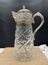 Silver Plate Bacchus and Grapes Diamond Inverted Thumbprint Syrup Pitcher - £23.26 GBP