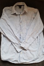 GAP Boy's Blue & White Stripe Long Sleeve Dress Shirt Size XL (12) - $20.00