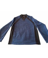 REI CO-OP Men’s XL Blue Long Sleeve 1/4 Zip Cotton Polyester Spandex Swe... - $24.75