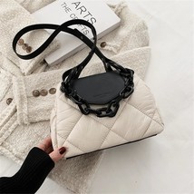 Tes bag 2022 hit winter pu leather padded quilted women s designer handbag luxury brand thumb200