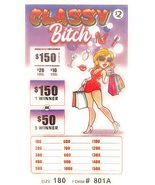 $2 Pull Tabs - Seal Cards Holders -Classy Bitch- 180 Count - $58.79