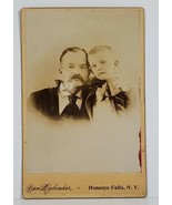 Honeoye Falls New York Man and Boy Van Delinder Studio Cabinet Card Phot... - £11.97 GBP