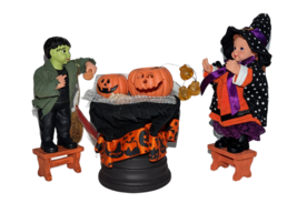 Dept 56 Possible Dreams Kids Carving Pumpkins Lighted Figurine Set of 3 ON SALE! - £82.96 GBP