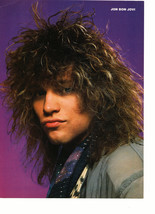 Jon Bon Jovi teen magazine pinup clipping close up purple background Tee... - $3.50