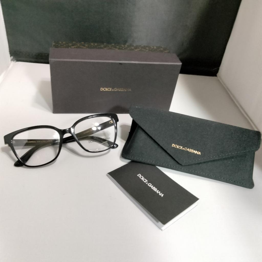 DOLCE & GABBANA Eyeglasses Black Logo DG3321 501 54 17 140 Demo Lens Box Case - £139.87 GBP