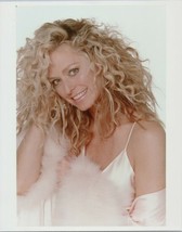 Farrah Fawcett beautiful smiling studio portrait in white neglige 8x10 photo - £7.61 GBP