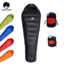 Black Snow Outdoor Camping Sleeping Bag - Warm Down-Filled Mummy Style S... - £63.89 GBP+