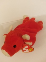 Ty Beanie Babies Snort The Red Bull 8&quot; Long Retired Mint With All Tags - $14.99