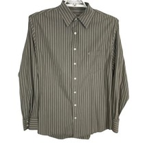 Mossimo Mens Shirt Size XL Brown Striped Button Up Long Sleeve Pocket To... - $20.45