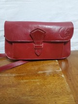 Anonimo Fiorentino Red Leather Handmade Luxury Crossbody Purse Bag Waist... - £104.17 GBP