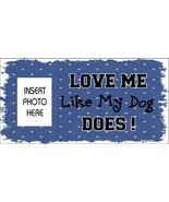 Dog Love Blue Photo Insert Pocket Metal Novelty Small Sign SS-002 - £17.54 GBP