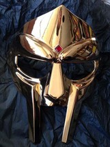 Medieval MF Doom Gladiator Mask Golden Finish Brass Face Armour helmet - £42.70 GBP
