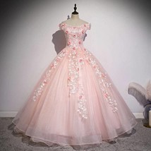 Off The Shoulder Quinceanera Dresses Lace Flower Party Prom Formal Ball Gown Swe - £281.29 GBP