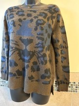 Pre-owned TOPSHOP Women&#39;s Animal Print Angora Sweater  Leopard SZ 2 - $28.70