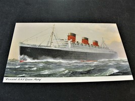 Cunard Lines Cruise Ship R.M.S. &quot;Queen Mary&quot; - Unposted 1900s Postcard. - £11.98 GBP