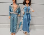Donny and Marie Osmond Dolls In Matching Silver Shimmer Outfits Mattel Vtg - $29.70