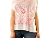 SUNDRY Womens T-Shirt Casual Printed Loe Fit Minimalistic White Size S - $36.43