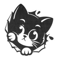 Car decal sticker cat, cat head, cat, Mietze, 10x10cm, 1x-
show original... - $12.00