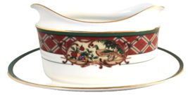 Noritake Royal Hunt Gravy Boat with Attached Under Plate - £45.11 GBP
