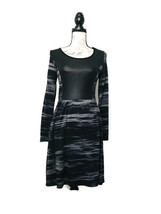 Kensie Size XS Viscose Spandex Long Sleeve Marled Dress Shiny Front Fit &amp; Flare - £7.56 GBP