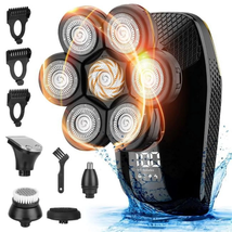 Bald Men&#39;S 5-In-1 Electric Rotary Razor Kit: Rechargeable, Cordless, IPX... - £72.75 GBP