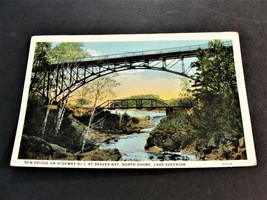 New Bridge on Highway-Minnesota-2 Cent Stamp George Washington- 1928 Postcard. - £6.96 GBP