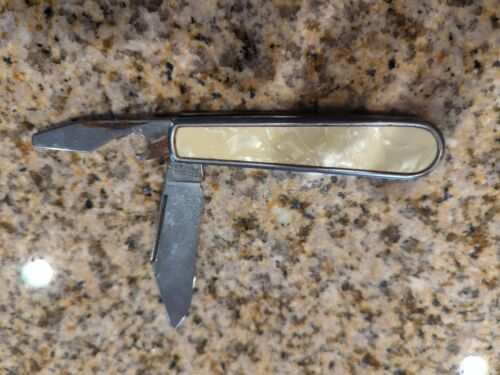 Primary image for colonial prov. mother of pearl 2 blade folding pocket knife