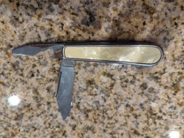 colonial prov. mother of pearl 2 blade folding pocket knife - $14.84