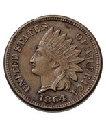 1864 Cn Indien Cents Extra Fin XF État ,Marron Couleur,4 Diamants, Full ... - $115.44