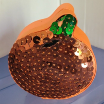 Pumpkin Trinket Jewelry Candy Box Shiny Sparkly Halloween Cute Holiday F... - €8,63 EUR