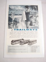 1957 Trailways Bus Ad This is Your Year To Travel Showing 3 Trailways Buses - £6.28 GBP