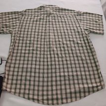 Arturo Calle Men's Cotton Green & Beige Plaid Short Sleeve Button Up Shirt Sz XL image 14