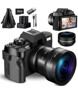 Compact Digital Photography Camera 4K WIFI Web Cam Vintage Vlog video 48MP  - £111.47 GBP+