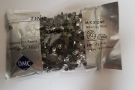 DMC Machine Cut Stones about 1400 pcs - M/C Stone - 1/4&quot; - 12 Facet - silver - £4.64 GBP