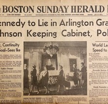 JFK Kennedy Arlington Grave Newspaper 1963 Boston Herald Antique LGBin2 - £40.81 GBP