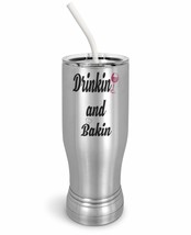 PixiDoodle Baking Wine Drunk Insulated Coffee Mug Tumbler with Spill-Resistant S - £26.85 GBP+