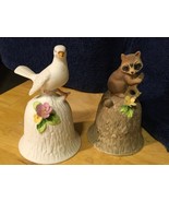 Vtg Towle Bone China Bells Dove &amp; Raccoon - £11.90 GBP