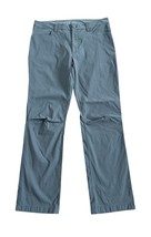 Eddie Bauer Tech Pants Men&#39;s Size 36x32 Gray Nylon Stretch Reinforced Knee - $14.99