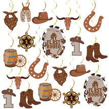 Cowboy Party Decorations My First Rodeo Birthday Party for Boy Supplies Western  - £19.23 GBP