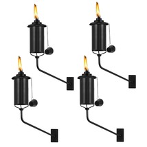 Wall Mounted Citronella Torches Set Of 4, 16 Oz Garden Torches For Outsi... - $73.99