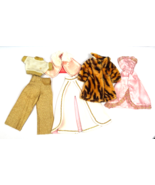 Vintage Barbie Clothes Lot Mod Gold Metallic Tiger Fur Coat Pants  - €33,38 EUR