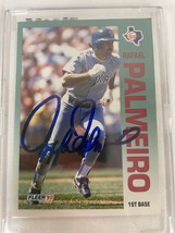 Rafael Palmeiro Signed Autographed 1992 Fleer Baseball Card - Texas Rangers - $19.99